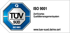 PSM ist TÜV SÜD ISO 9001:2015 zertifiziert